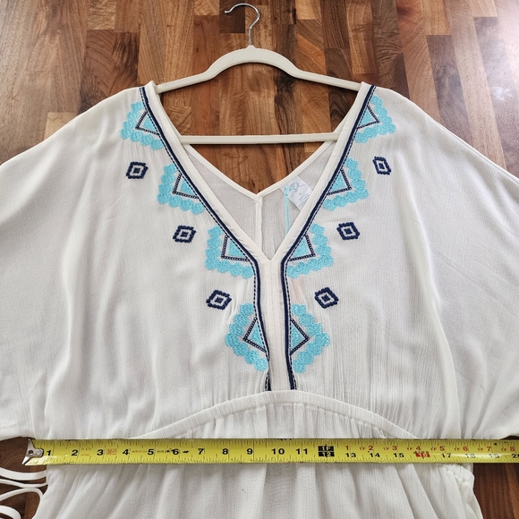 Kona Sol Embroidered Tie Side Cover-Up Dress Sizw‎ XL NWT - Picture 7 of 10